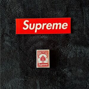 Supreme x Bicycle Red and White Playing Cards